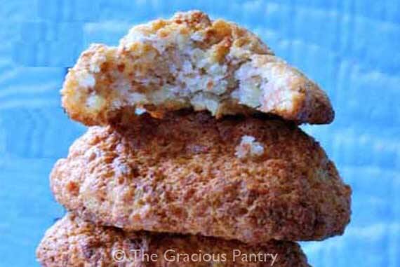 A stack of Almond Honey Cookies