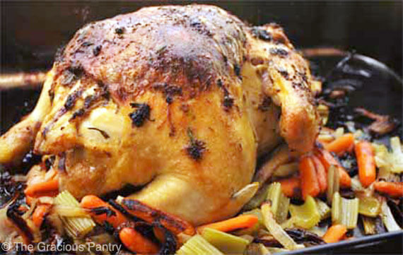 Whole Roasted Chicken Recipe | The Gracious Pantry