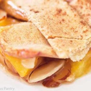 Clean Eating Peach Almond Cobbler