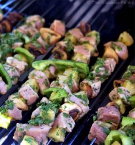 Clean Eating BBQ Pineapple Pork Kebobs Recipe