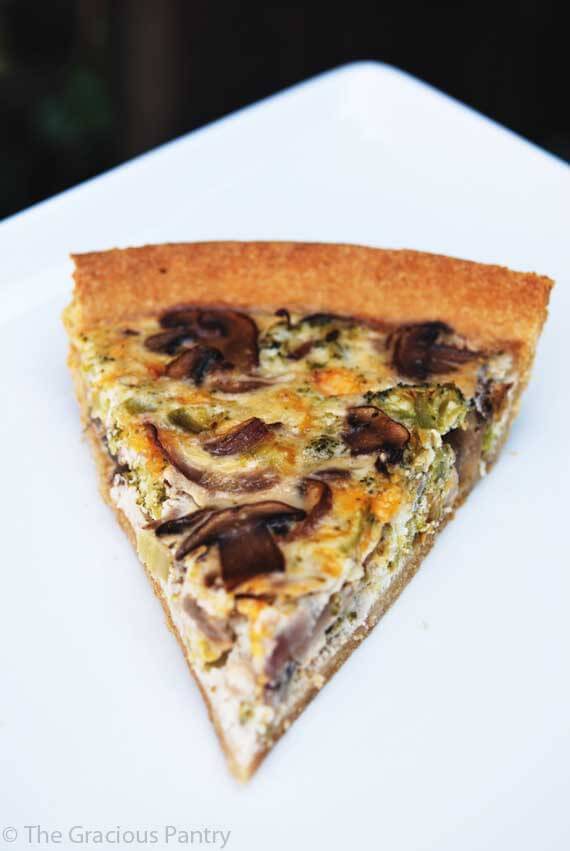 Clean Eating Broccoli Mushroom Quiché