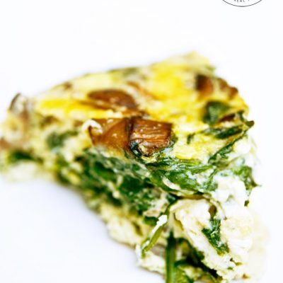 Clean Eating Garlic Mushroom And Spinach Frittata Recipe