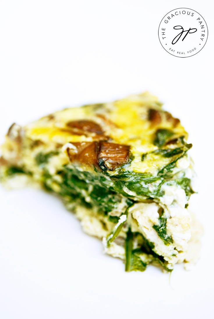 Clean Eating Garlic Mushroom And Spinach Frittata Recipe