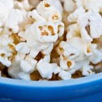 bowl of coconut oil popcorn