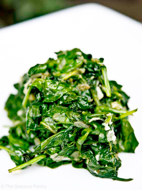 Clean Eating Garlic Spinach Recipe