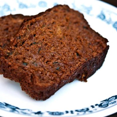 slices of zucchini bread on white napkin