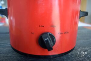 Set slow cooker to low setting.