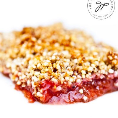 Clean Eating Strawberry Rhubarb Apple Crisp Recipe