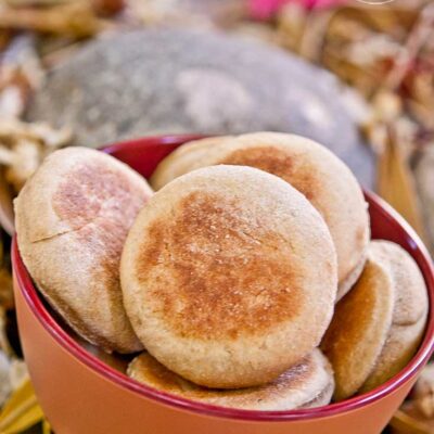 A bowl of Whole Wheat Biscuits sits ready to serve.