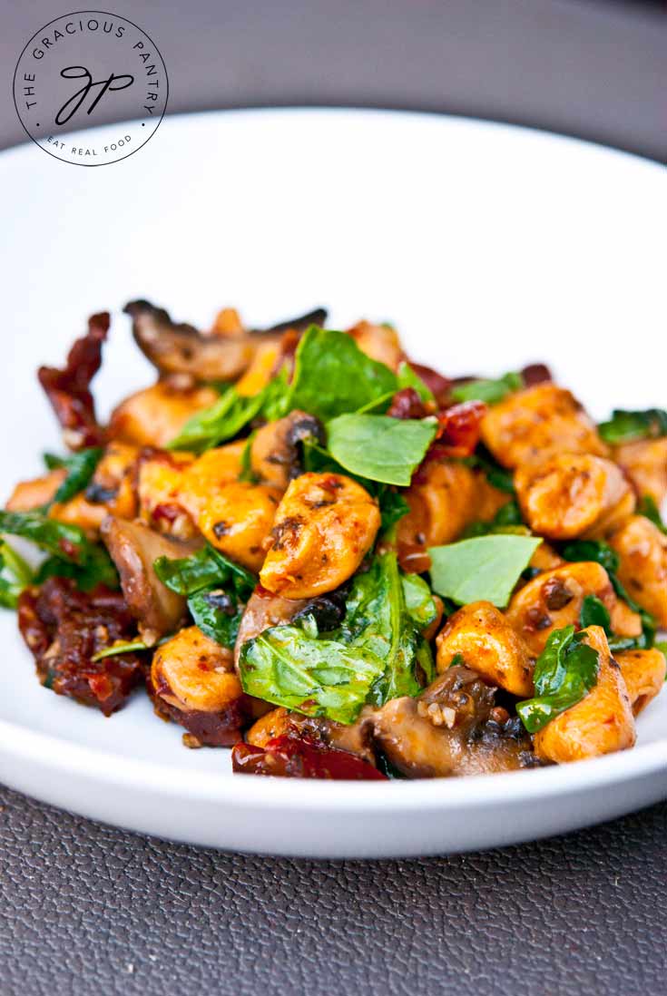 Clean Eating Sweet Potato Gnocchi With Mushrooms And Sun Dried Tomatoes Recipe