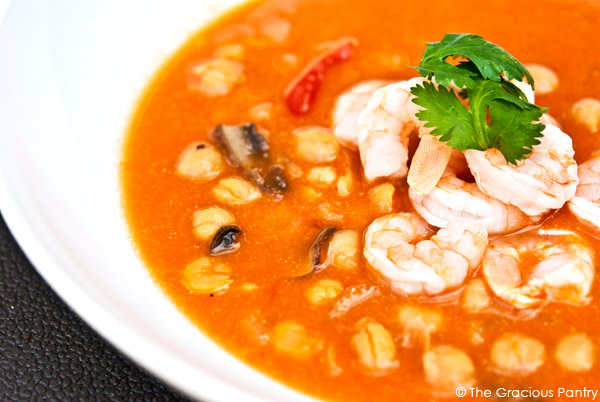 Clean Eating Thai Shrimp And Chickpea Soup Recipe