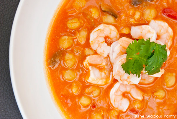 Clean Eating Thai Shrimp And Chickpea Soup Recipe