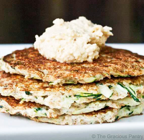 stack of Clean Eating Breakfast Zucchini Fritters