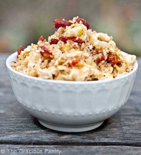 Clean Eating Sun Dried Tomato Breakfast Couscous