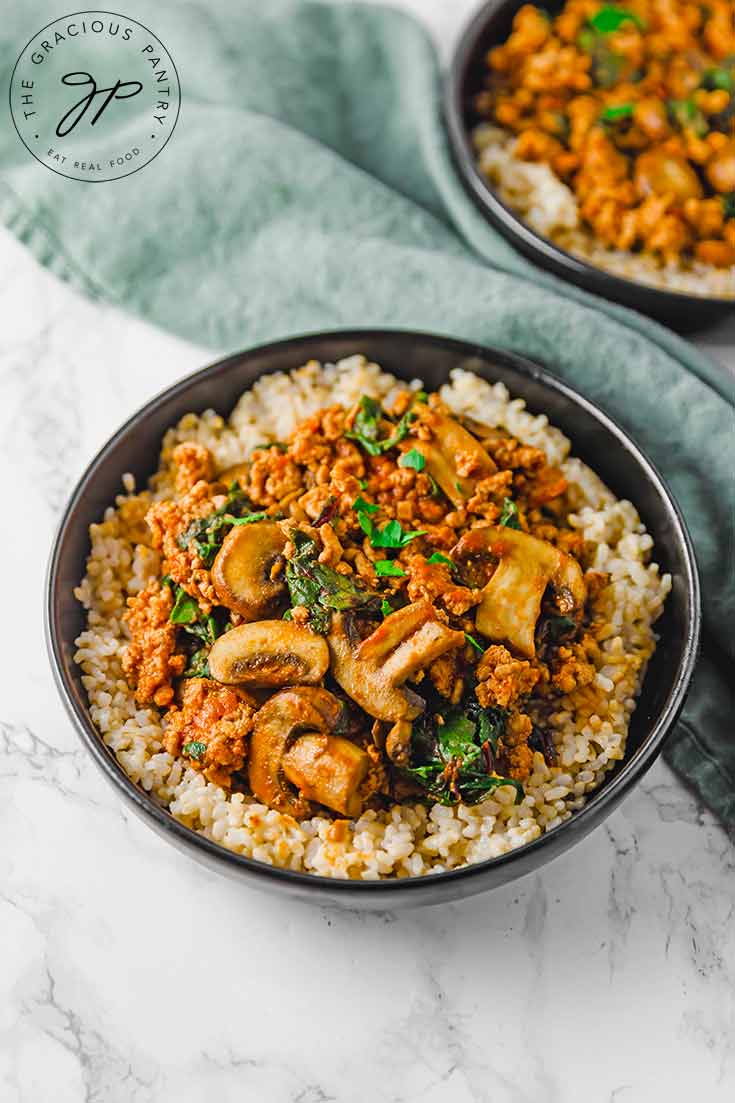Clean Eating Mushroom Brown Rice Bowl Recipe