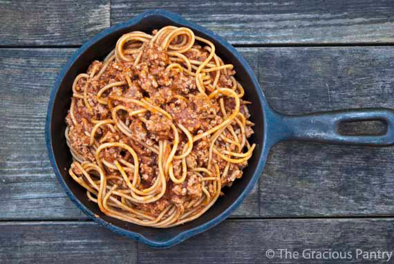 Clean Eating Skillet Spaghetti