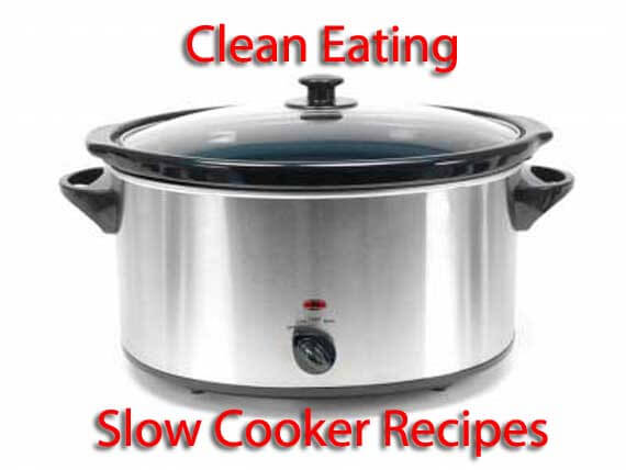A stainless steel slow cooker on a white background representing this list of healthy slow cooker recipes.
