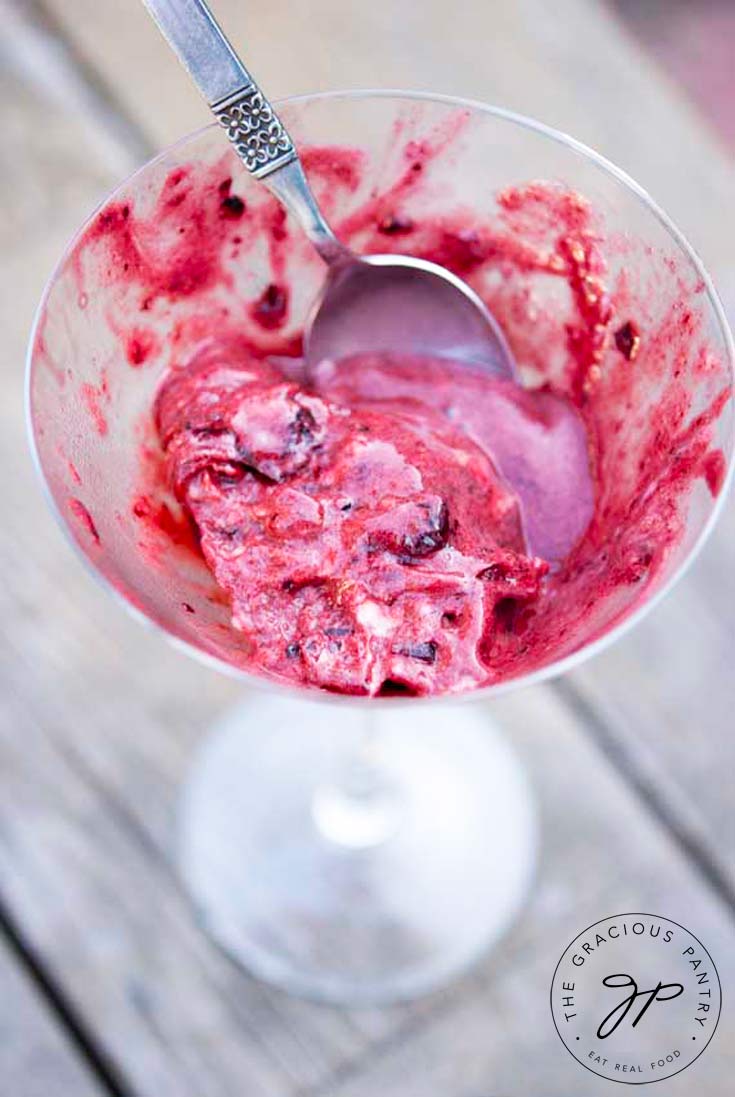 Clean Eating Cherry Almond Ice Cream Recipe