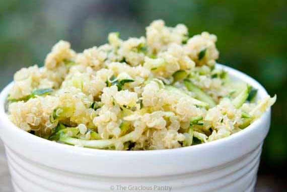 Clean Eating Green Quinoa (Basil Pesto Quinoa)