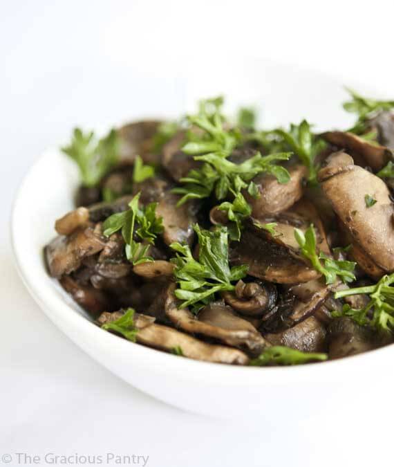 Clean Eating Sautéed Garlic Mushrooms