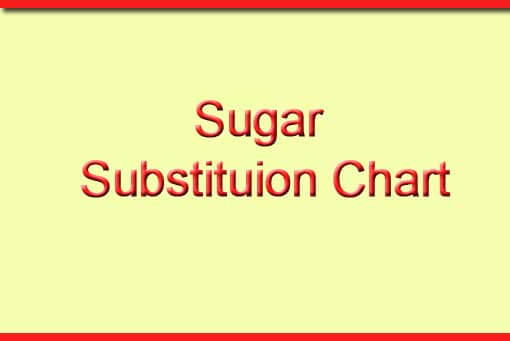 Sugar Substitute Conversion Chart
