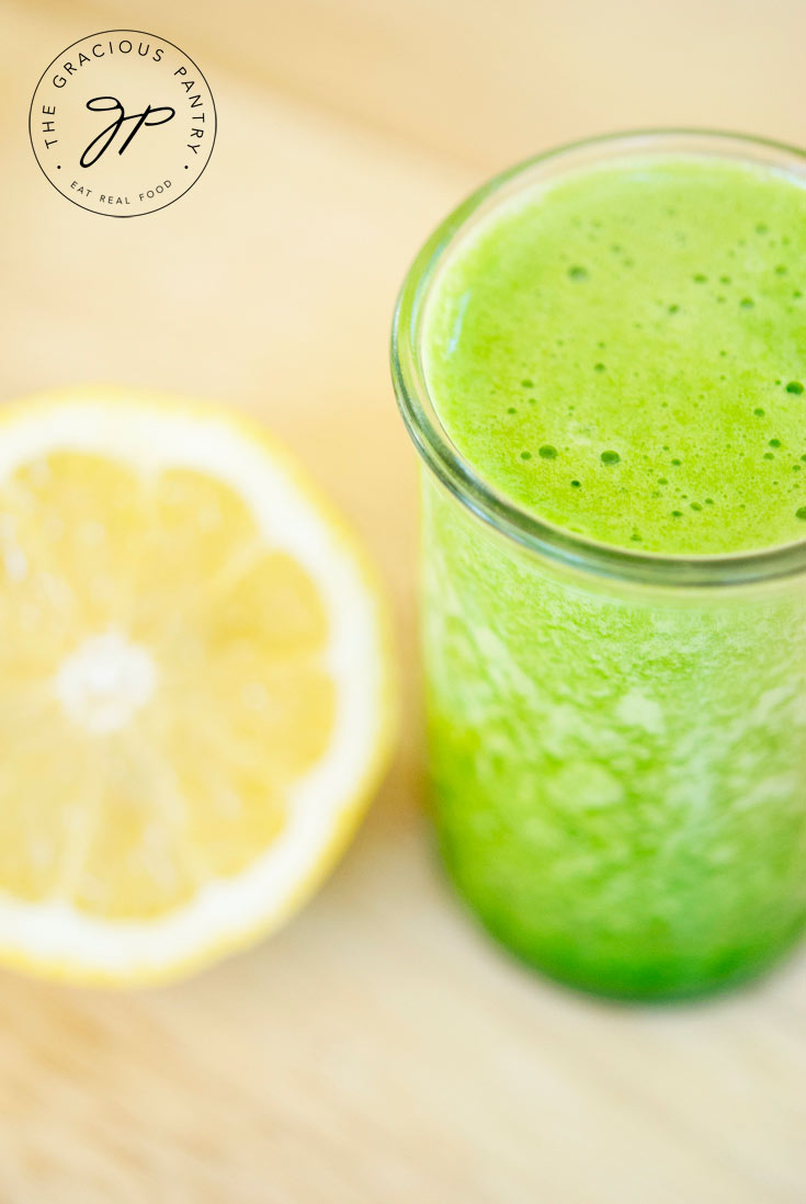 Clean Eating Green Lemon Pineapple Smoothie