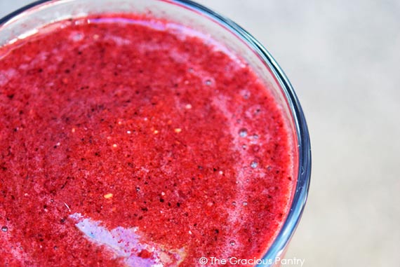 Clean Eating Triple Berry Watermelon Smoothie Recipe