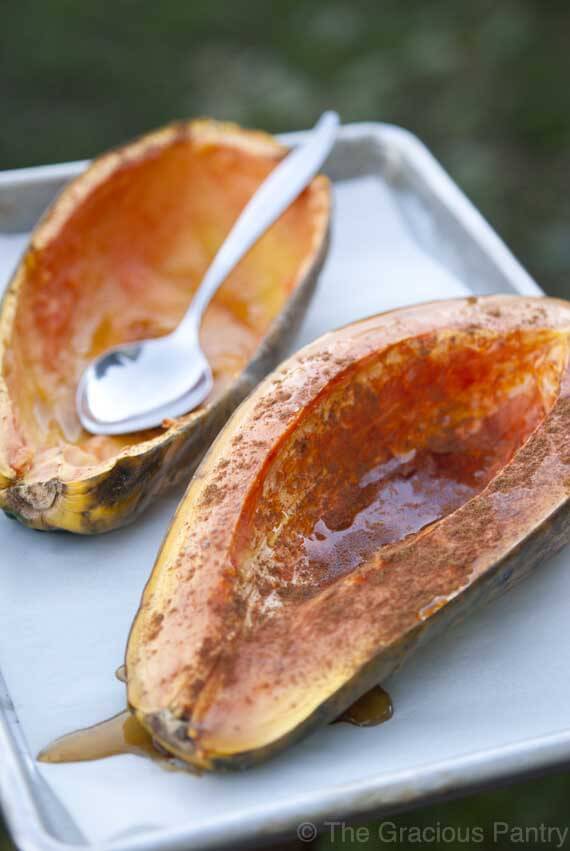 Clean Eating Roasted Maple Papaya