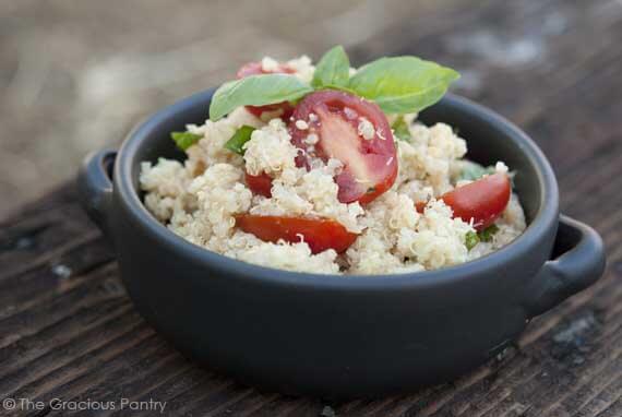 Clean Eating Garlic Parmesan Quinoa Recipe
