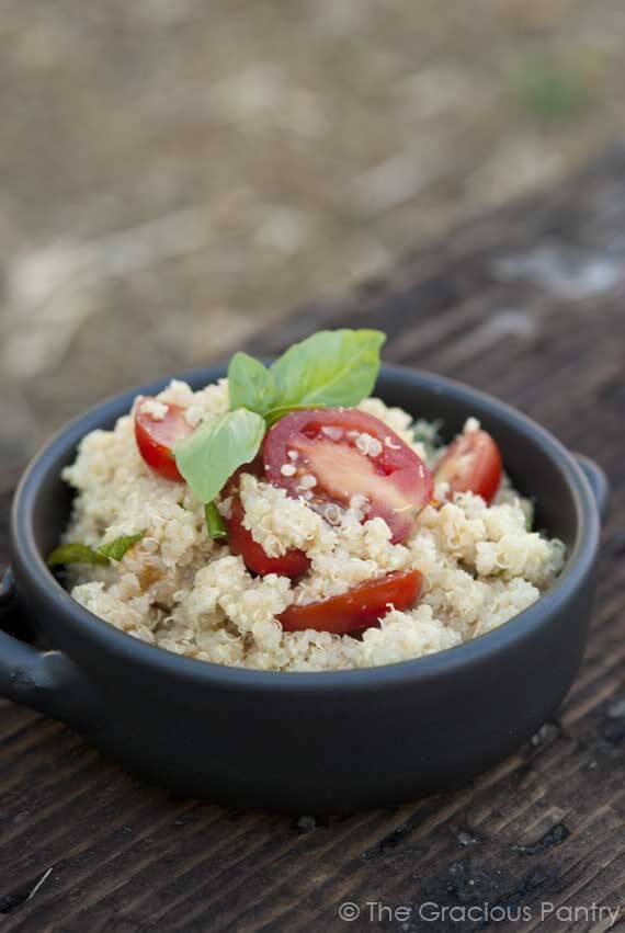 Clean Eating Garlic Parmesan Quinoa