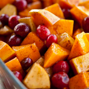 Clean Eating Holiday Butternut Cranberry Bake Recipe