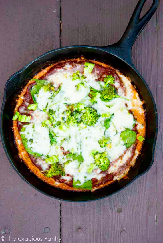 Clean Eating Baked Skillet Frittata Pizza Recipe