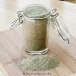 homemade Italian seasoning recipe ingredients in a glass jar