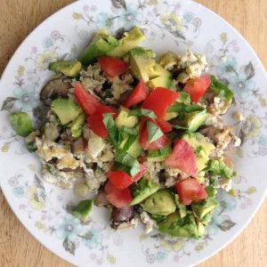 Clean Eating Egg & Vegetable Basil Scramble