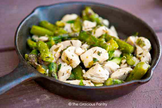 Clean Eating Chicken & Asparagus Skillet Recipe