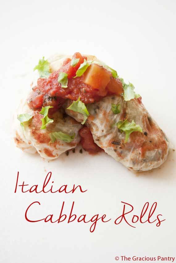 Clean Eating Italian Style Cabbage Rolls