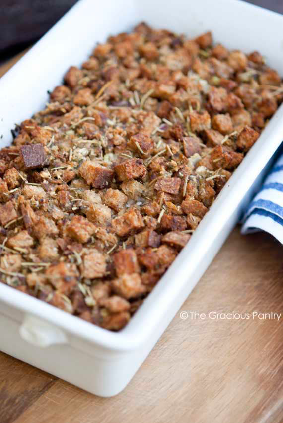 Clean Eating Thanksgiving Crouton Stuffing Recipe