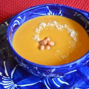 Clean Eating Sweet Potato Soup with Peanut Butter and Coconut Milk