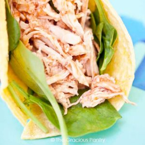 Clean Eating 2 Ingredient Slow Cooker Taco Chicken Recipe
