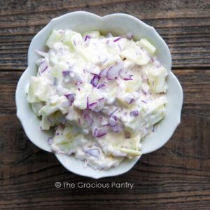 Clean Eating Cucumber & Raw Onion Salad