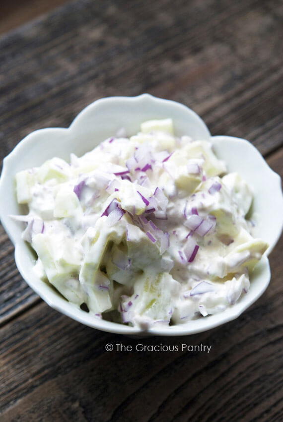 Clean Eating Cucumber & Raw Onion Salad