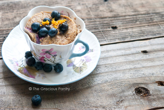 Blueberry Lemon Mug Cake