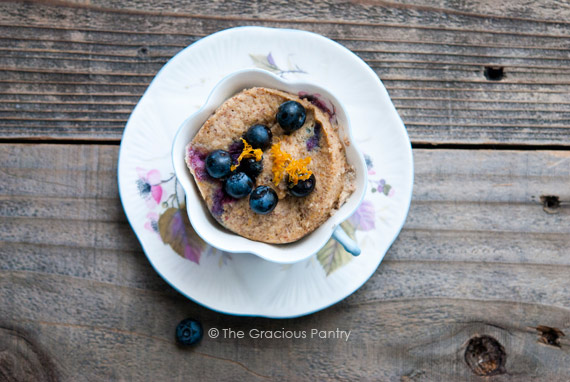 Clean Eating Blueberry Lemon Mug Cake