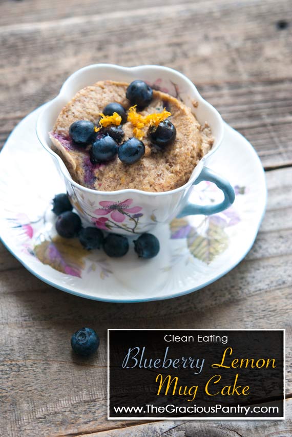 Clean Eating Blueberry Lemon Mug Cake