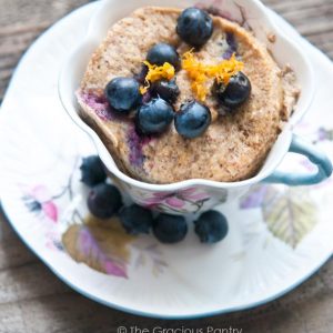 Clean Eating Blueberry Lemon Mug Cake