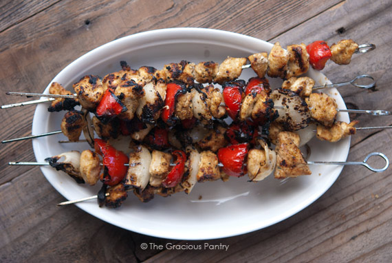 Clean Eating Taco Chicken Kebabs