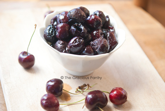 Clean Eating Barbecued Fresh Cherries