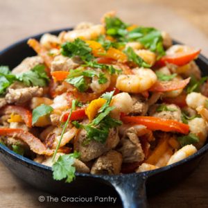 Clean Eating Barbecued Southwestern Chicken And Shrimp Skillet