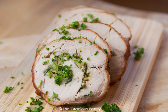 Clean Eating Barbecued Fresh Herb And Apple Turkey Breast Roulade