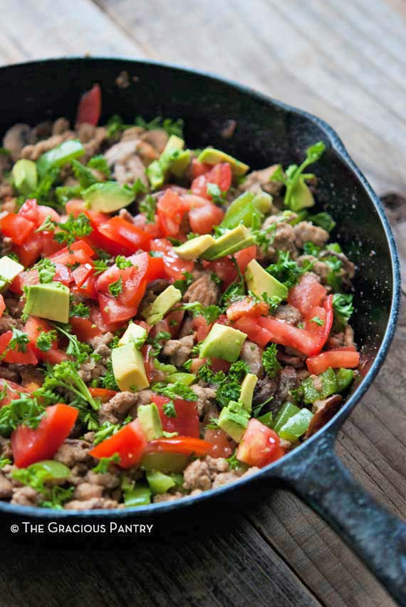 Clean Eating Garden Vegetable Turkey Skillet Recipe